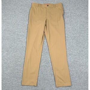 REDVANLY Pants Mens 32x32 Brown Pull On Performance Stretch Trouser Golf
